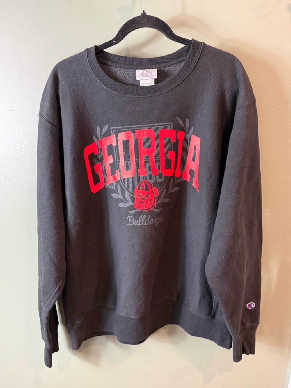Georgia Bulldogs Black Crewneck Sweatshirt